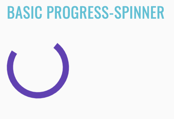 Basic progress spinner