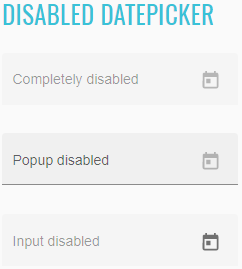 Disabled datepicker