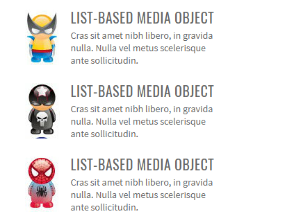Media object list