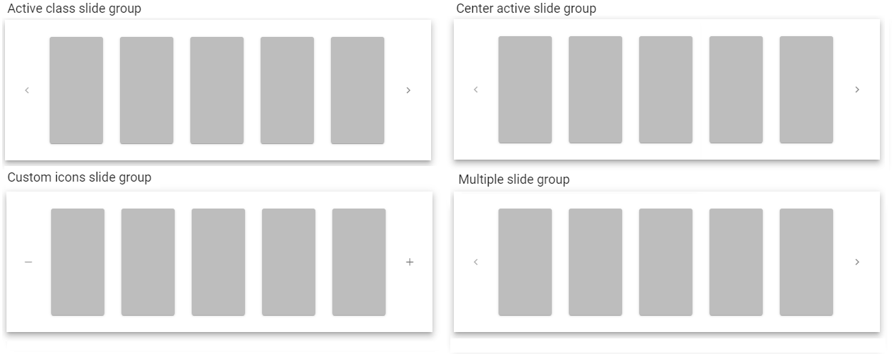 Slide Groups examples